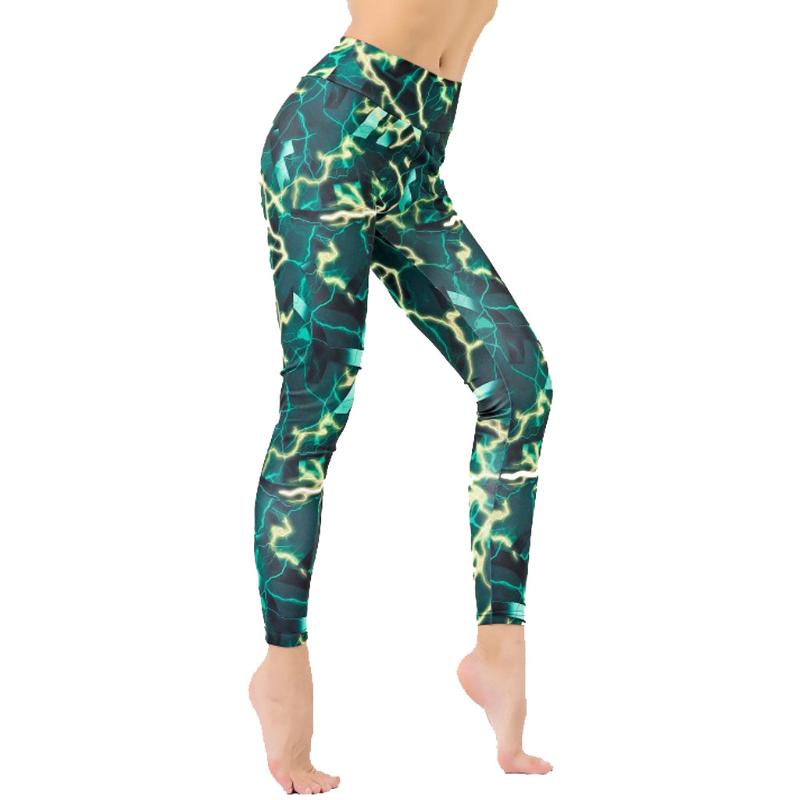 

Hot Print High Waist Sports Leggings Push Up Leggings Sport Women Fitness Gym Clothing High Elastic Breathable Yoga Pants #N, Green