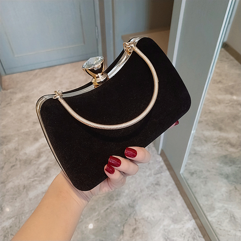 

2020 New style handbag velvet dinner bag cheongsam hand celebrity party bag diamond handbags dress wedding handbags