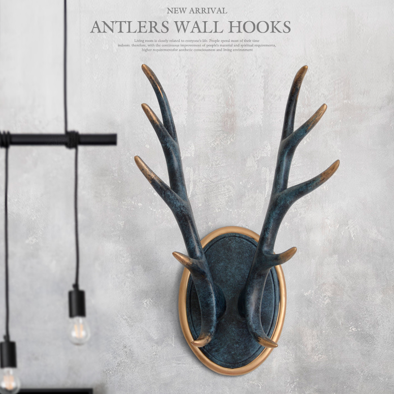 

WALL HOOKS FOR HANGING CLOTHES COATS WALL STAND KEYS HANGER RESIN ANTLERS HOOKS HOME DECORATIONS FOR