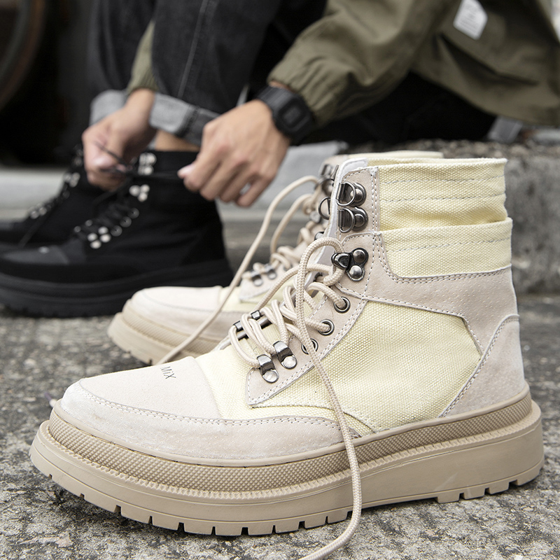 

men hot flat leather shoes High mens fashion sneakers wear shoe Sneaker mens high Casual hightop 2020 casual causal for ocio, Black