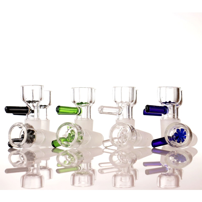 

with Screen Round colorful 14mm bowl lift-off hander pipe for glass smoking bong bowls