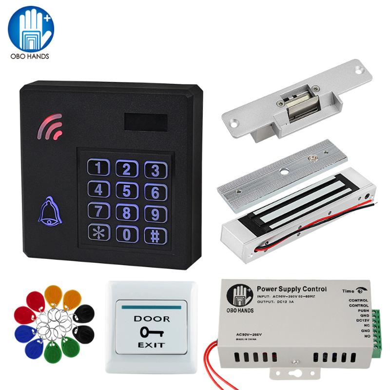 

IP68 Waterproof Access Control System Kit Set Outdoor RFID Keypad + Electric Lock Electromagnetic Locks + Power Supply Outdoor