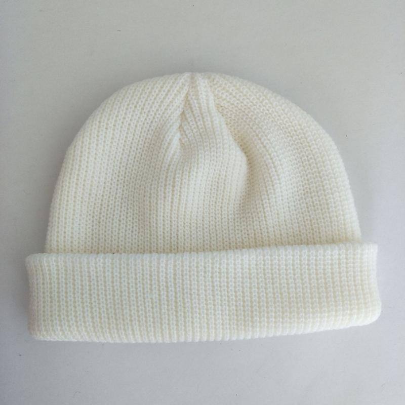 

Beanie/Skull Caps 2021 Women's Landlord Hat Harajuku Street Fashion Retro Solid Color Melon Fur Cold Knitted Wool White