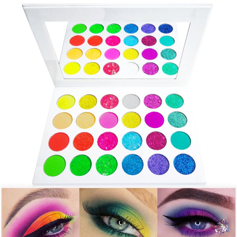

Colorful Pigmented Eyeshadow Pallete Matte Makeup Shimmer Radiant Glitter Professional Eye Shadow Palette Powder Cosmetic Kit, Custom logo