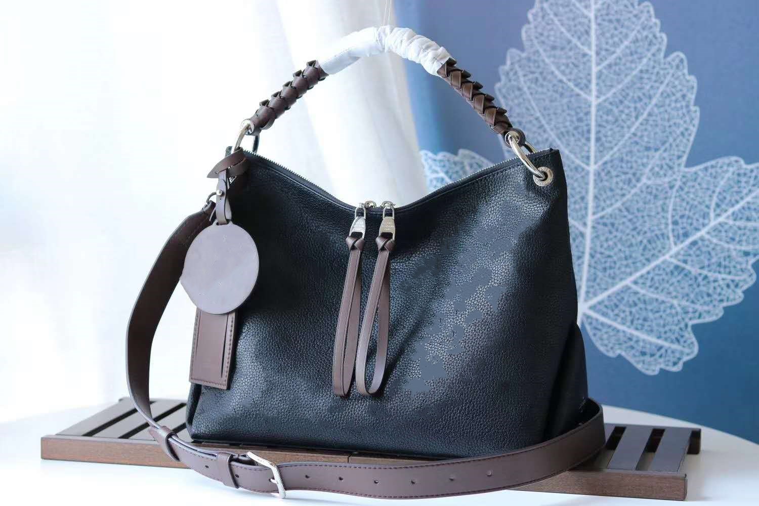 

freeship Famous ysiykiy Hot sell crossbody shoulder bags luxury designer handbags women purse ladies handbag luxury perforated leather, Black