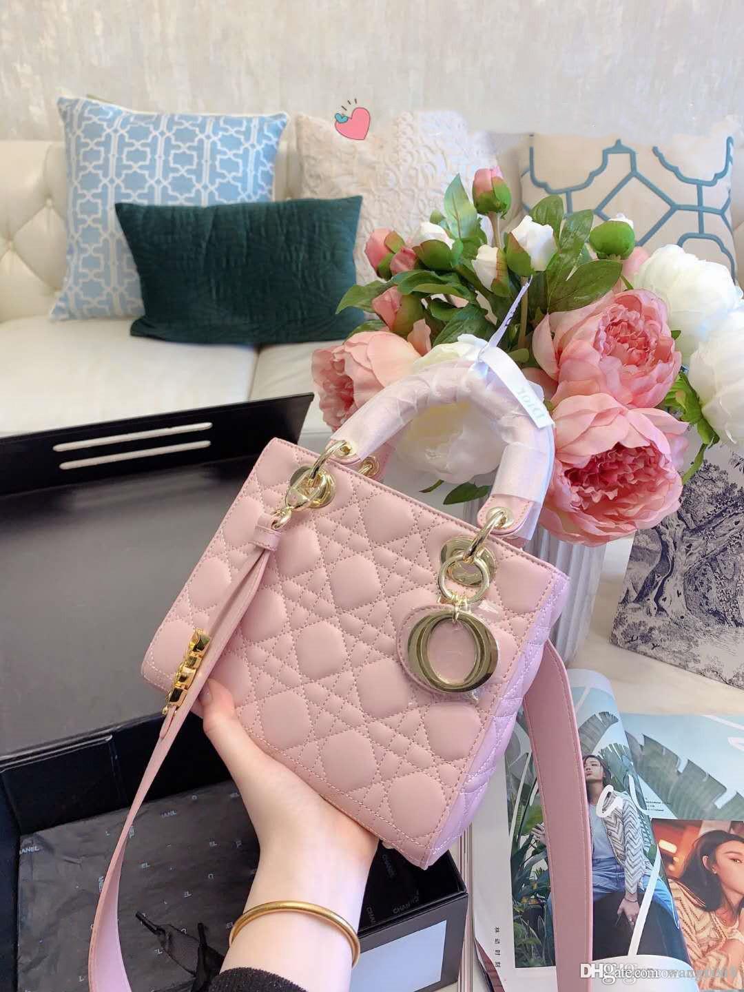 

New 2020 high-quality all leather fashionable women's bag, fashion trend, European and American style shoulder bag handbag., Light green