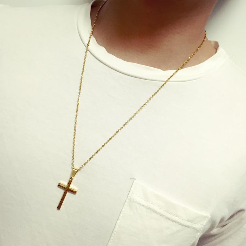 

Cross Pendant Necklace Men's Stainless Steel Crucifix Jewelry Women's Necklace Fashion HZP159