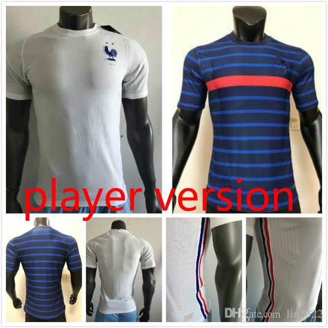 

new Player version France GRIEZMANN MBAPPE POGBA soccer jerseys 2020 2021 shirts KANTE Special Edition 1919 2020 Centenary Maillot, Blue