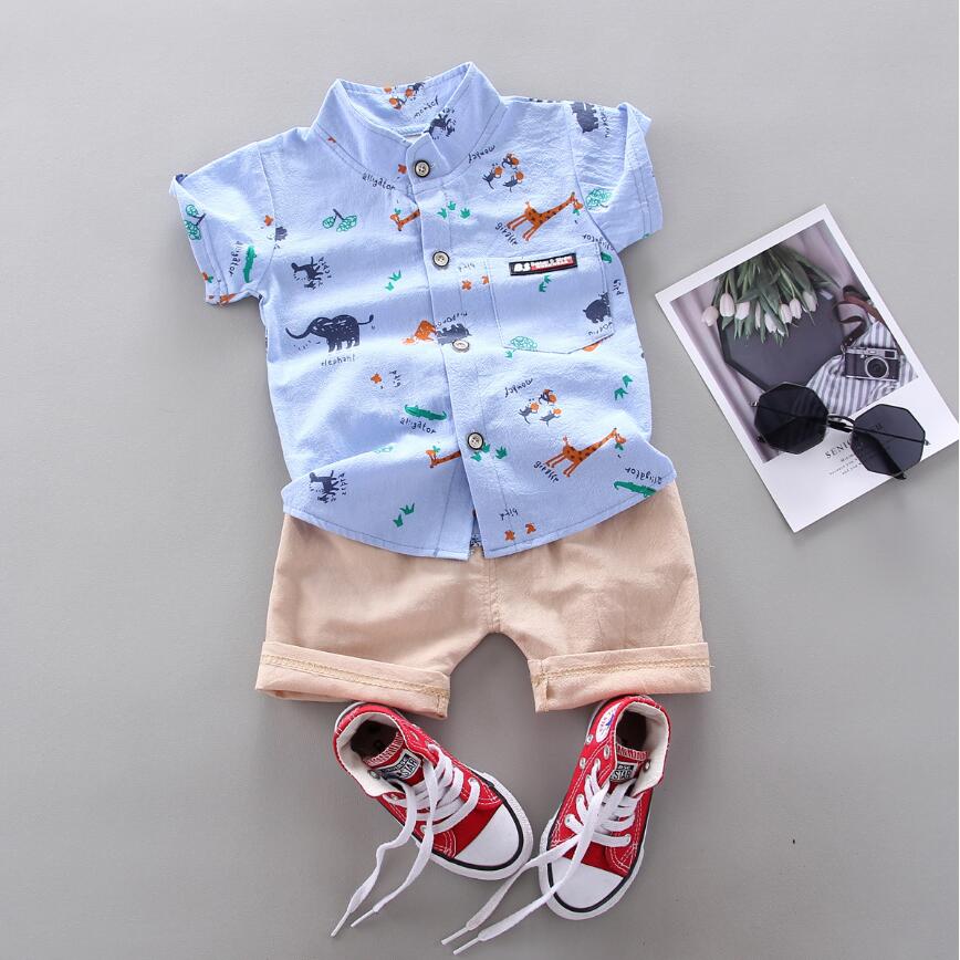 

Children Clothing 2020 New Summer Toddler Baby Boys Clothes 2pcs Outfit Kids Clothes Boys Set, Light blue