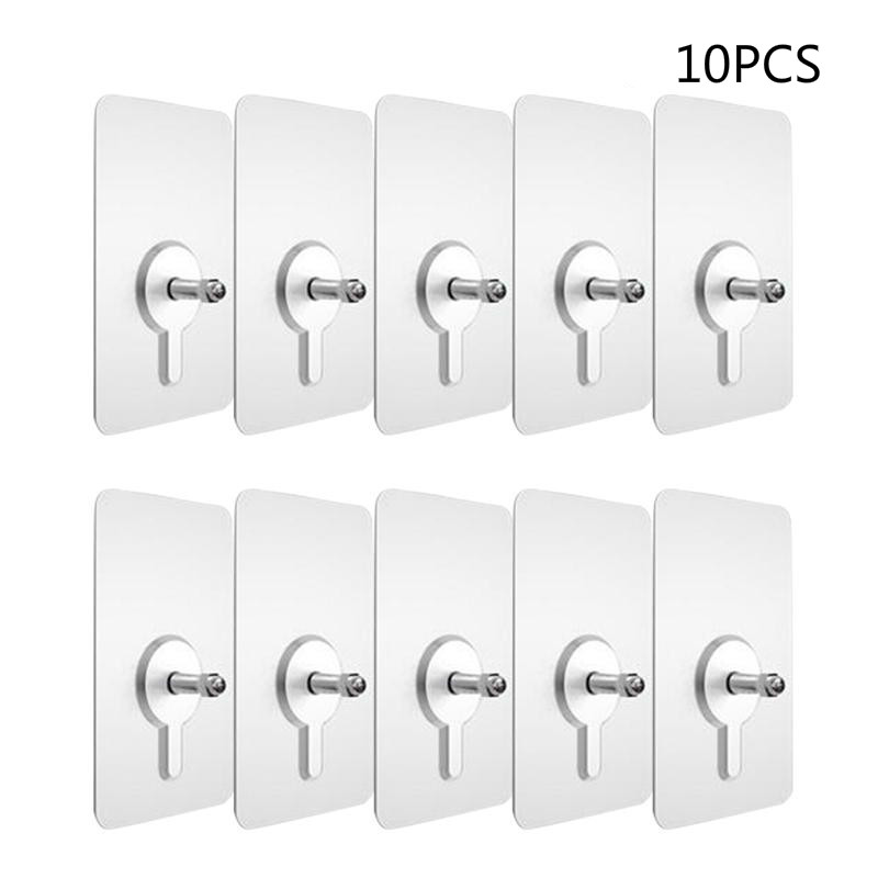 

10pcs Punch-Free Non-Marking Screw Stickers Wall Picture Hook