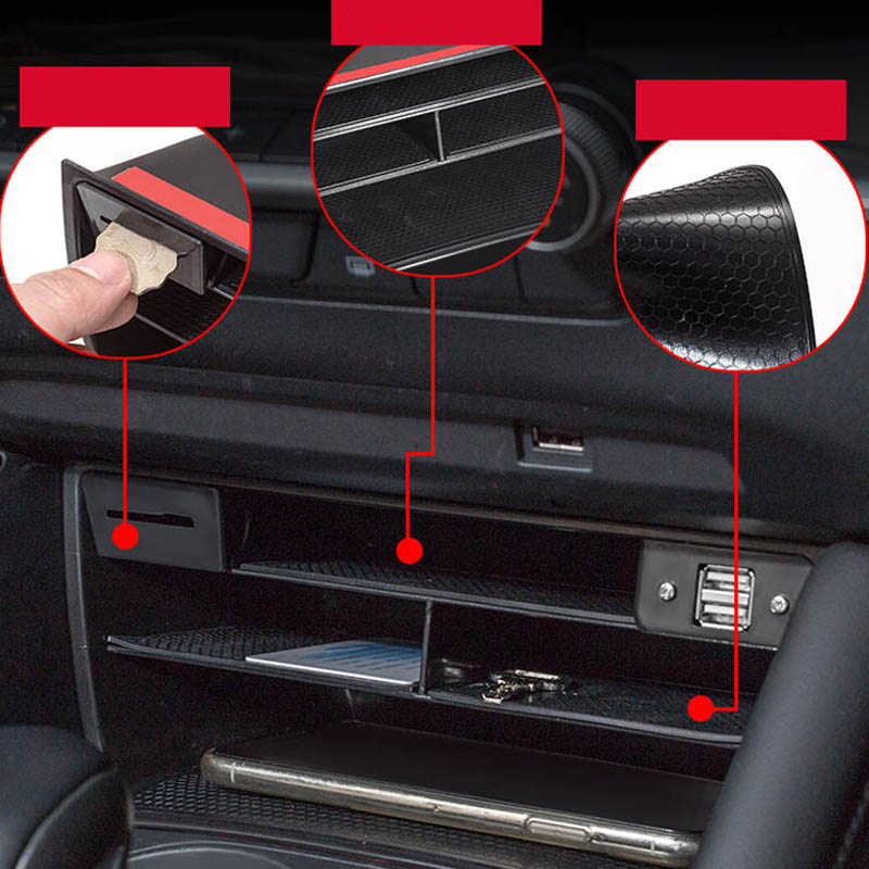 

Car Central Control Multifunction Storage box Car Multi-grid Storage Box For 3 Axela 2020 2020 2021 Accessories