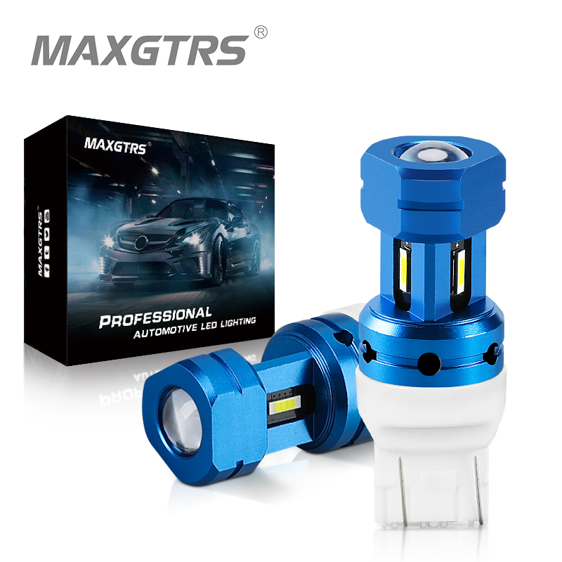 

2x W21/5W LED Canbus Error Free T20 7443 LED Bulb Car Lights White Red Brake Lights Reverse Auto Turn Signal Lamp DRL LENS, As pic