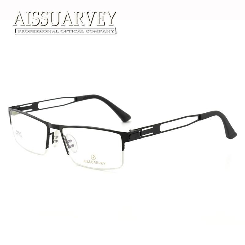 

Eyeglasses Frames Men Optical Half Rim Eyewear Prescription Goggles Special Designer Reading Computer Classic Metal Quality New