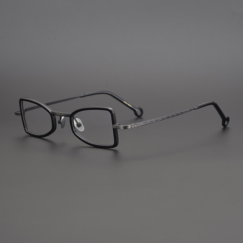 

Optical Frame Glasses Eyeglass Myopia Women Eyewear Prescription Men Square Lenses Titanium Frame Retro Vintage Qpxon