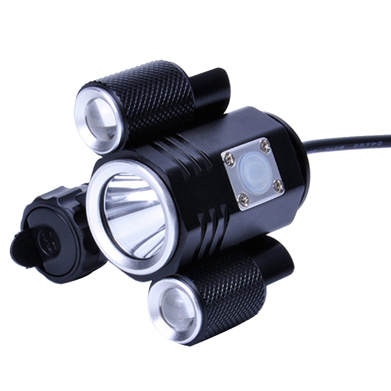 

Bicycle Headlights Three Lights Mountain Bicycle Night Riding Equipment Accessories Strong Light Waterproof Long-Range L