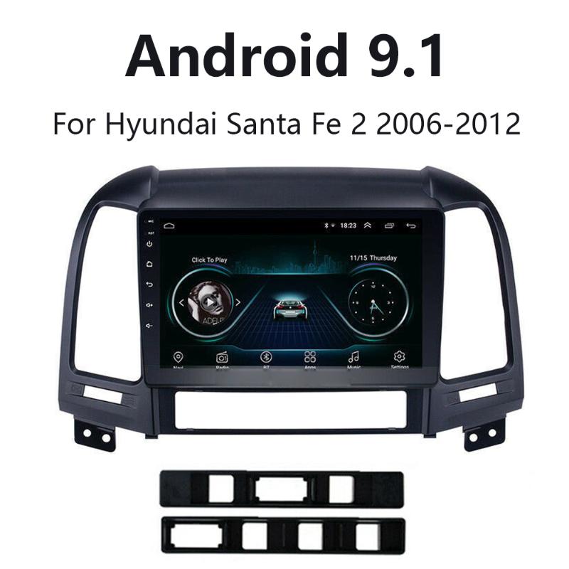 

Android 9.1 9" 2din Car Radio Multimedia MP5 DVD Player GPS NAVI Head Unit For SANTA FE 2006 2007 2008 2009 2010-2012