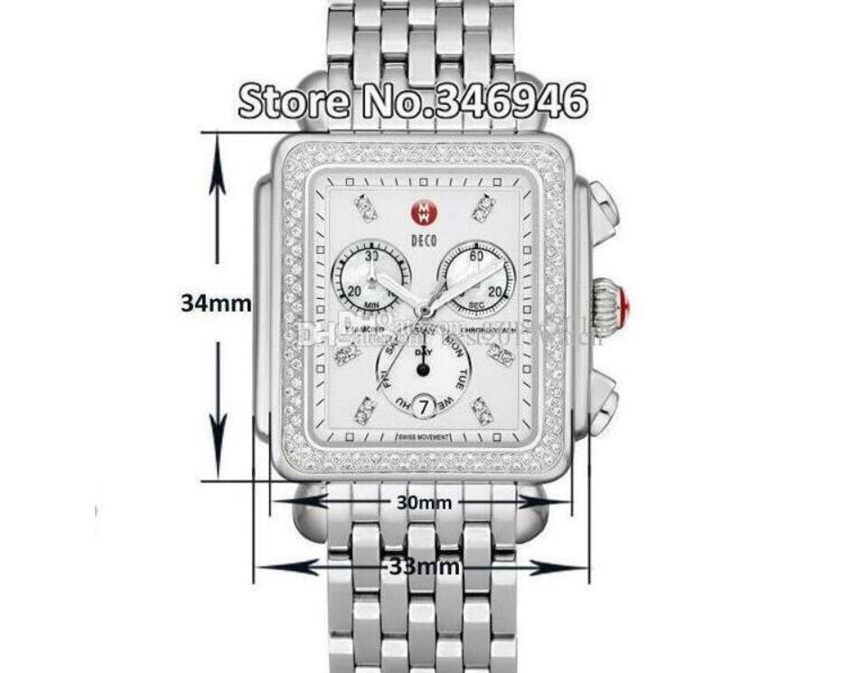 

free shipping Signature DECO Diamonds MOP Diamond Dial Watch Women's MWW06P000099, Silver b1