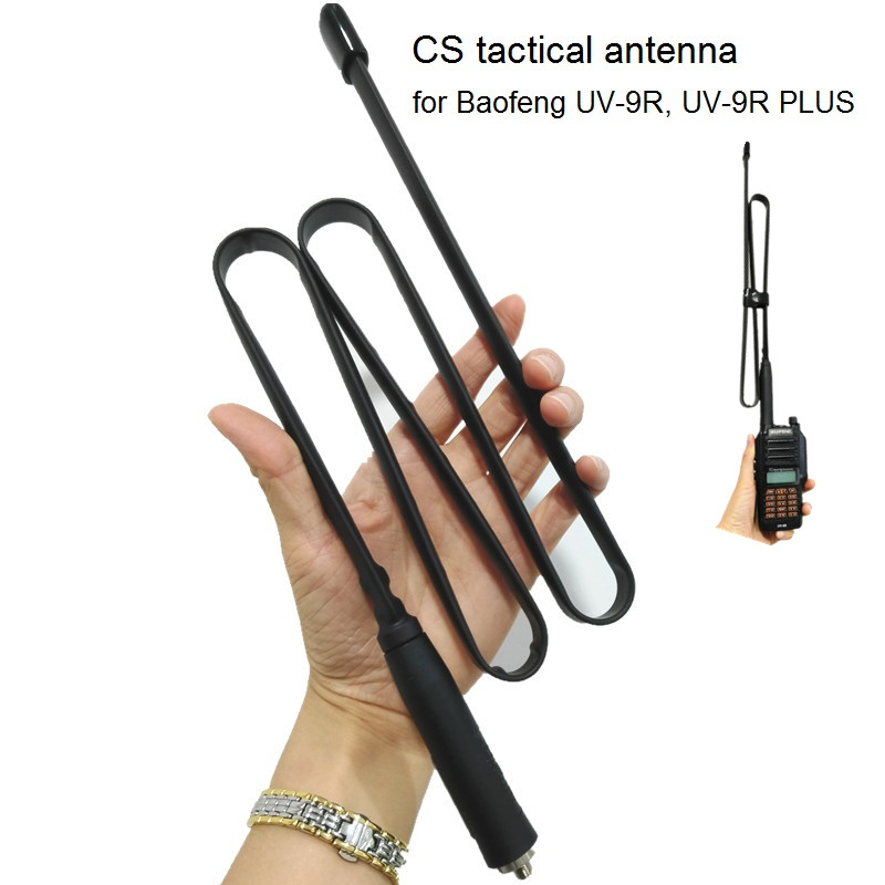

UV-9R Plus Foldable CS Tactical Antenna SMA-Female for Baofeng UV-9R Walkie Talkie 144/430Mhz Ham CB Radio Transceiver Tansmitte