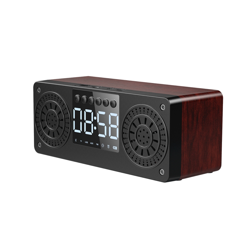 

Bluetooth Speaker, USB Desktop Wooden Wireless Bluetooth Portable Speaker with High-Definition Sound and Bass