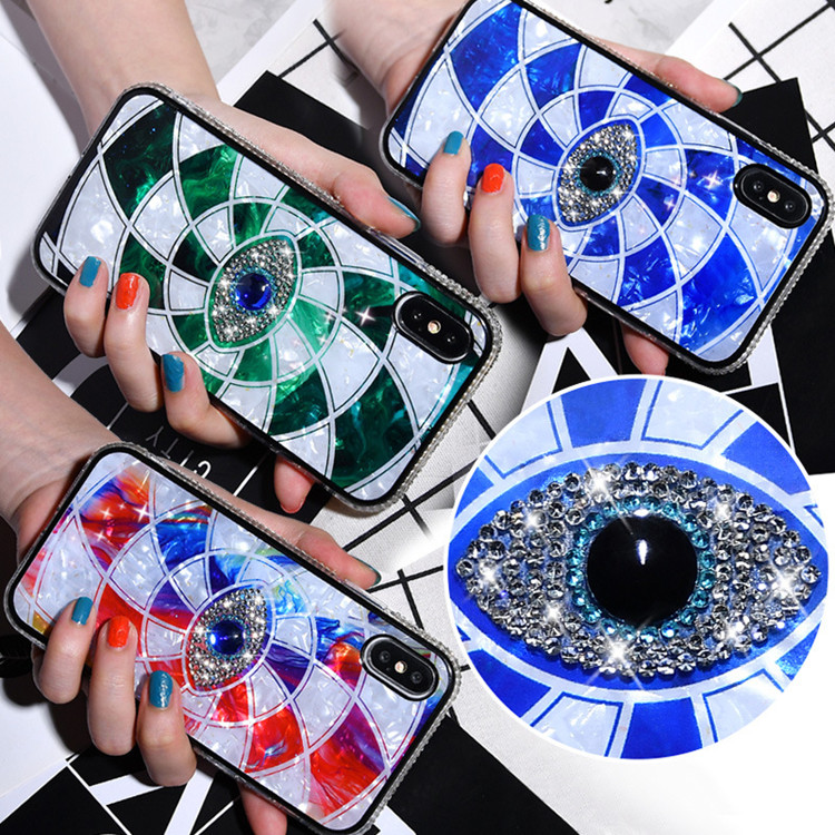 

Glitter Premium Rhinestone Colorful Case Luxury Designer Women Scratchproof Phone Case For iPhone 11 PRO XS MAX X XR 6s 7 8 Plus, Leave message for color number