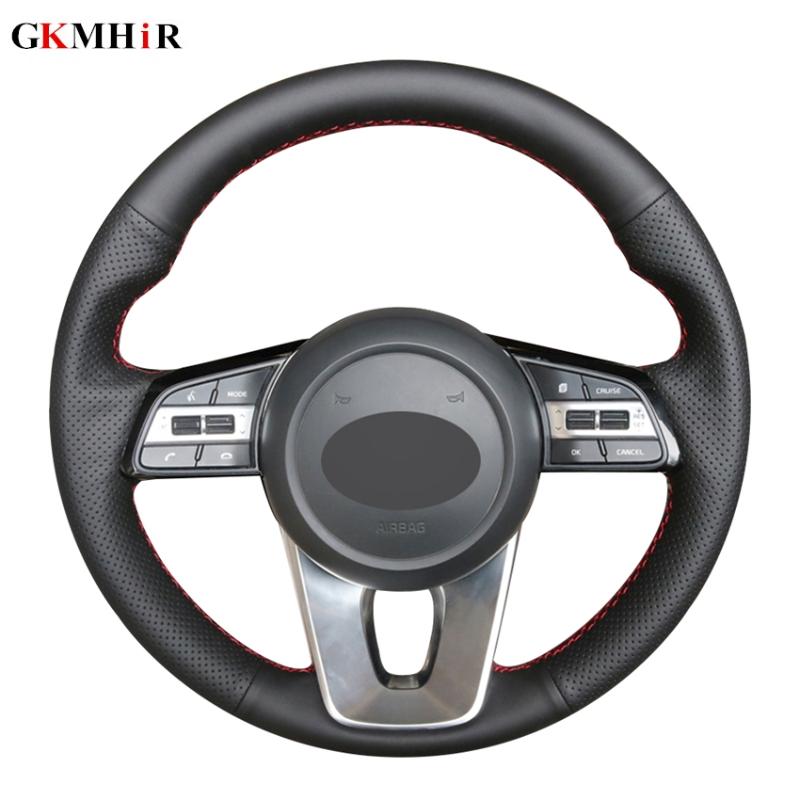 

Black Artificial Leathe DIY Car Steering Wheel Cover for Kia K5 Optima 2020 Kia Cee'd Ceed 2020 Forte Cerato (AU
