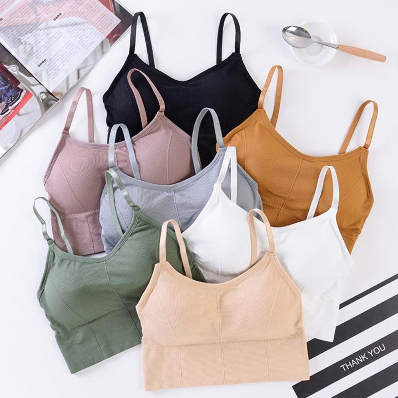 

Summer Crop Tops Women 2020 fashion Basic Casual Black Sexy Halter Top Girl Slim Bustier Camis Tank Top White Camisole Femme