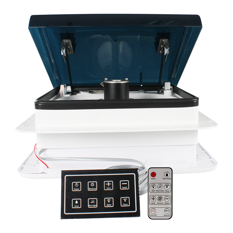 

TYTXRV RV Trailer Parts 14' CE Certificated 420mm Anti-UV ABS 12V Remote Controller with LED Light and Touch Panel RV Vent Fan