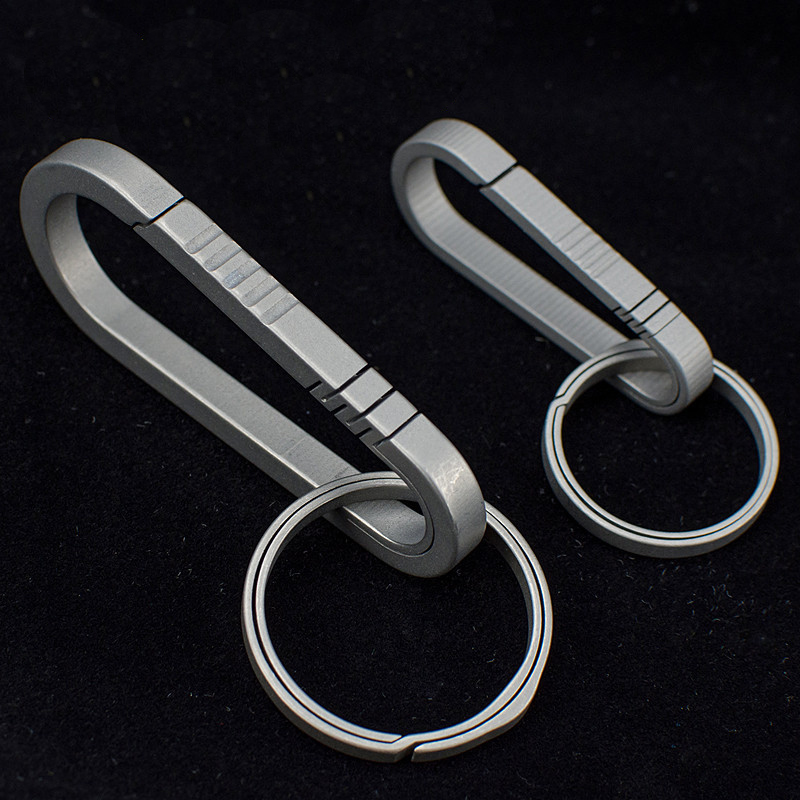 

Titanium Alloy Keychain Rings Quick Release Light Weight Car Key Chain