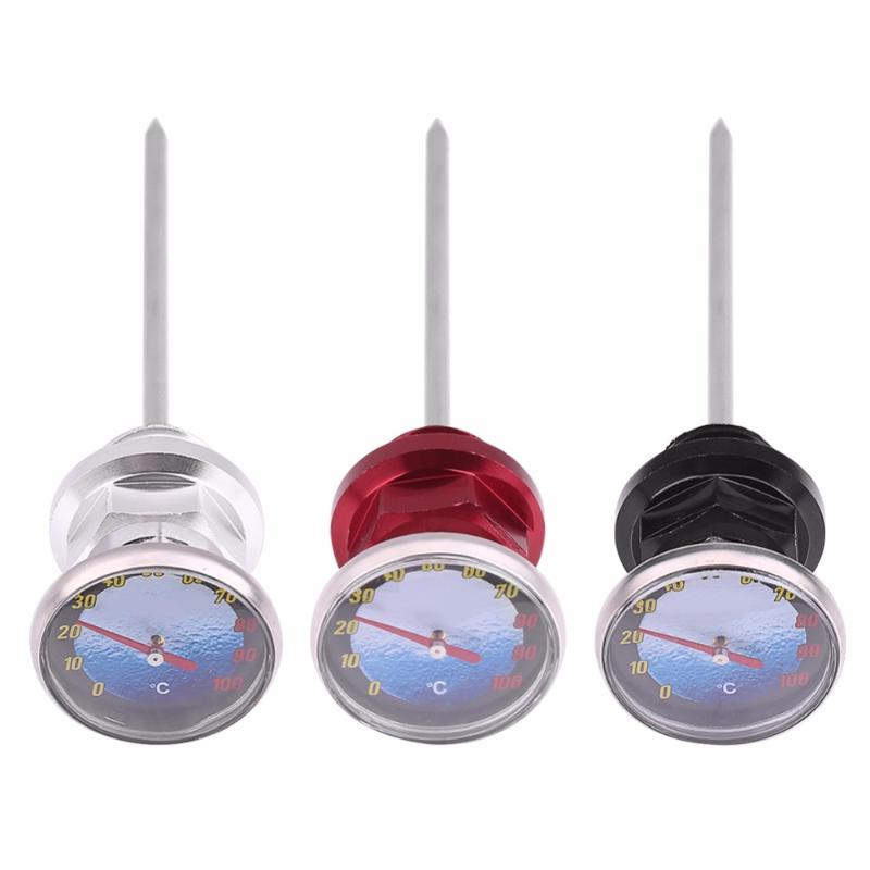 

New Black/Silver/Red Aluminum Alloy Motorcycle Oil Dipstick Temperature for 125cc Motocross Motorbike