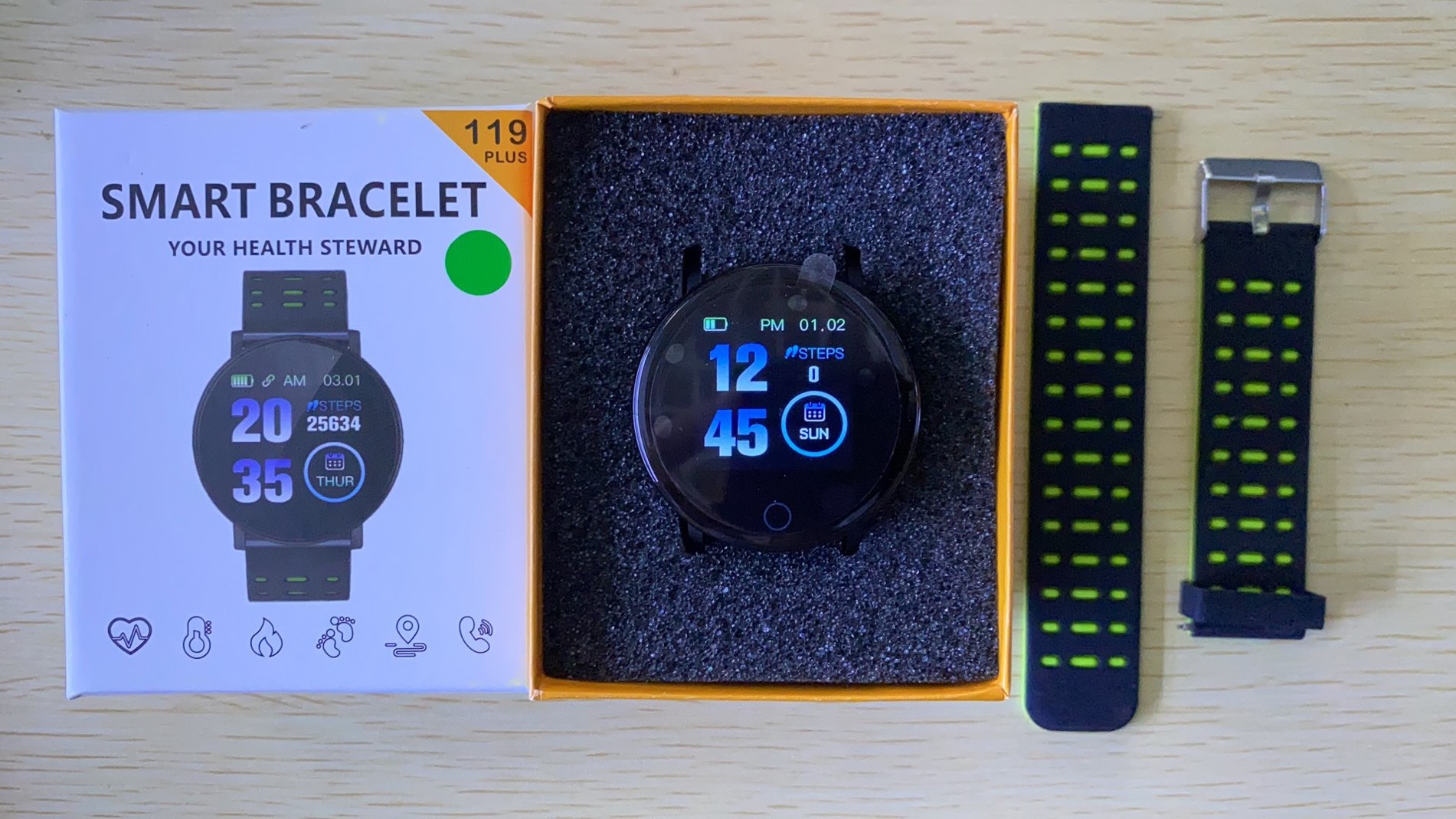 

119 Plus Smart Bracelet Smartband With Blood Pressure Heart Rate Waterproof Color Screen Smart WristBand Sport Watch Fitness Tracker DHL