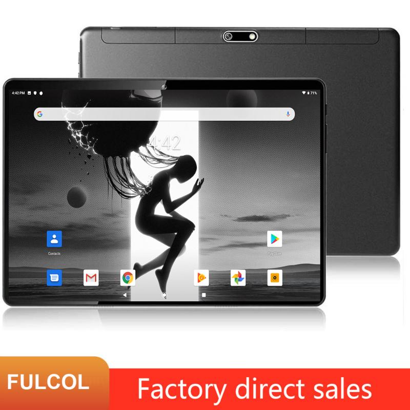 

High Quality 10 inch Tablet PC 2.5D Tempered Glass screen 32GB ROM 1280*800 IPS 3G Phone WIFI Android 9 Tablets + 64GB TF Cards, Black