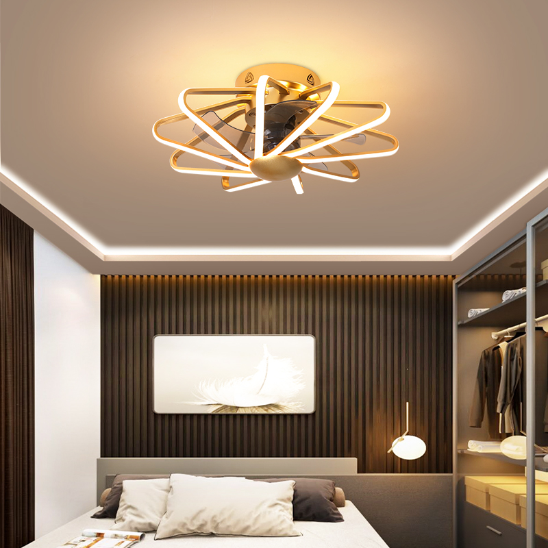 

Modern Ceiling Fan With Remote Led Ceiling Fan With Light Living Room Fans 110V 220V Led Light White
