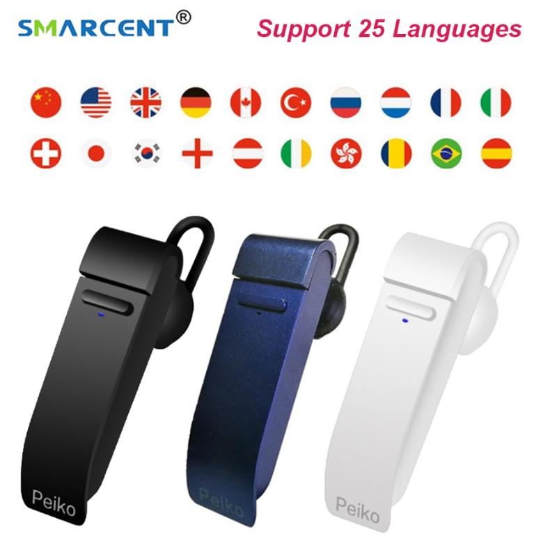 

Intelligent 25 Multi Languages Portable Bluetooth Wireless Smart Instant Voice Translator Earphone Tradutor for Russian Korean