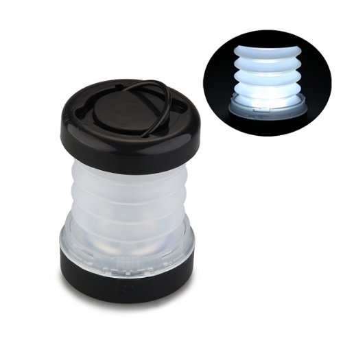 

F5 5 White LED Compact Lantern Lamp Light 2 Modes Outdoor Camping Black