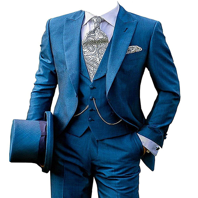 

2020 Burgundy Suit Mens Wedding Prom Party Suits One Button Dinner Formal Groom Tuxedos 3 Piece Set (Jacket+Vest+Pants, Black