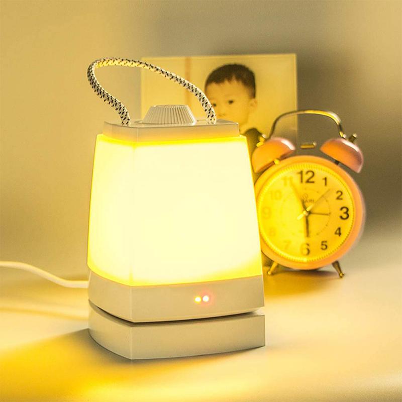 

Led Night Lights Bedside Kids Portable USB Rechargeable Lantern Baby Nursery Lamp Dimmer Base Lamp Auto Off Timer Warm Light