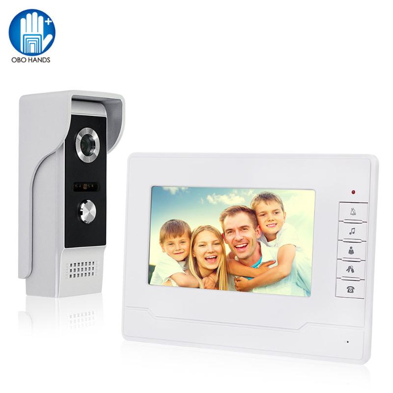 

NEW 7inch Wired Video Intercom Door Bell Video Door Phone System for Home Color Screen Waterproof Outdoor Camera IR Night Vision