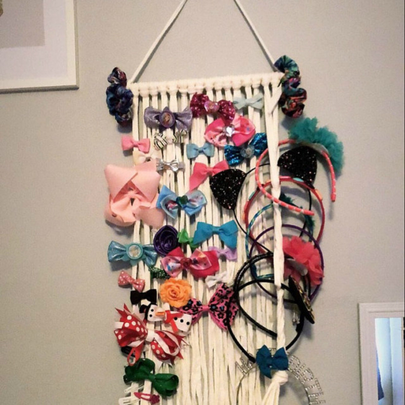 

Hair Bows Storage Belt Barrette Hairband Organizer Kids Hair Clips Grosgrain Ribbon Barrette Holders DIY Accessories, Style 2