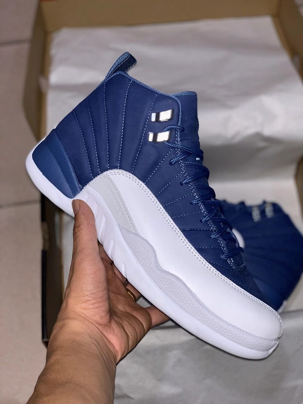 

2020 NewTop quality mens basketball shoes 12 Indigo Stone Blue Legend blue Sneakers Mens Shoes sneakers shoes fashion size 7.5-13 With Box