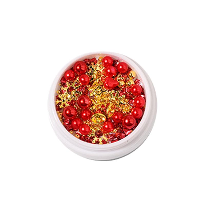 

Christmas Decoration DIY Metal Beads Nail Rhinestones Faux Pearl Craft Manicure 3D Art Accessories Mini Rivet Delicate