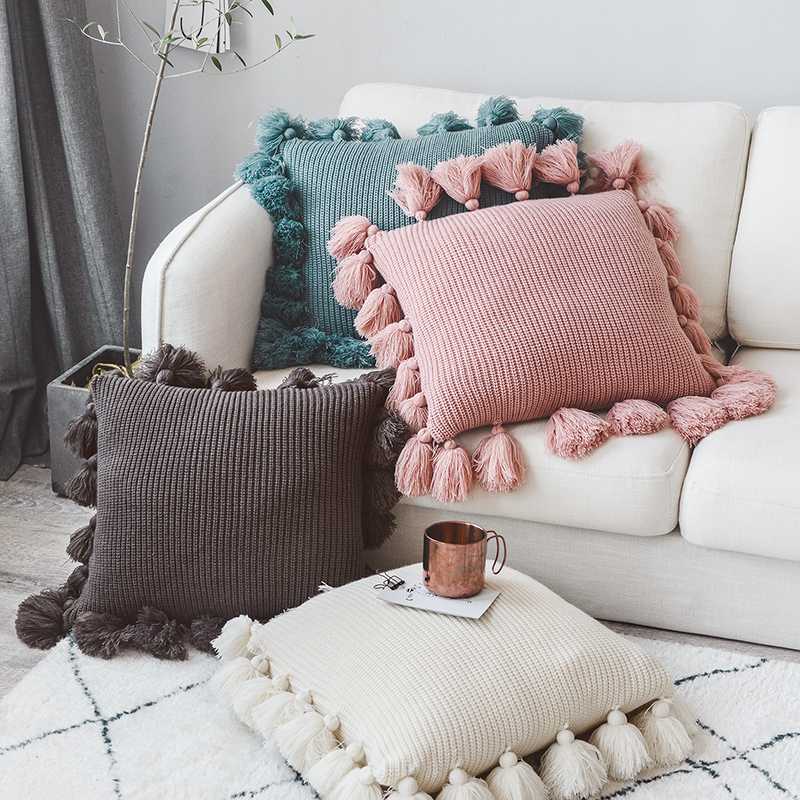 

45cm*45cm Super Soft Cushion Cover and Sofa Pillow Case Home Decorative Pillow Cover Home Decor Cojines Decorativos Para Sofa, Beige