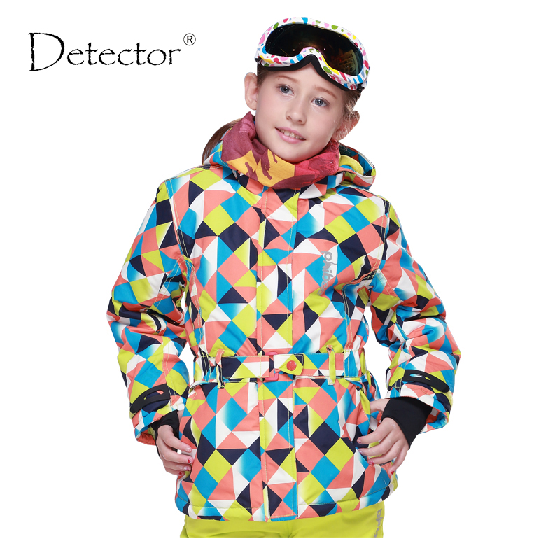 

Detector Waterproof Snowboard Jackets Outdoor Girl Ski Jacket Kids Skiing Jackets Girl Thick Clothes Keep Warm Coat Windproof, 8018