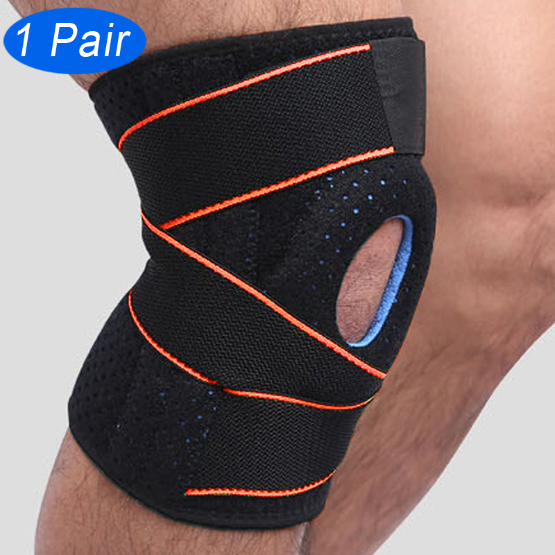 

1 Pair Silicone Knee Brace Support Compression Joint Pads Sleeves Bandage for Sport EDF88, Green