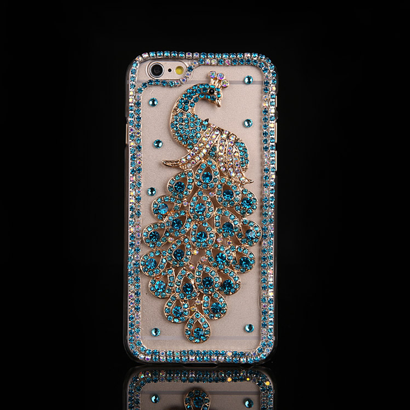 

Peacock Rhinestone Case for iPhone 13 12 11 Pro Max Bling Diamond Phone Cover coque for iPhone Xs Max XR X 8/7 6s/6 Plus