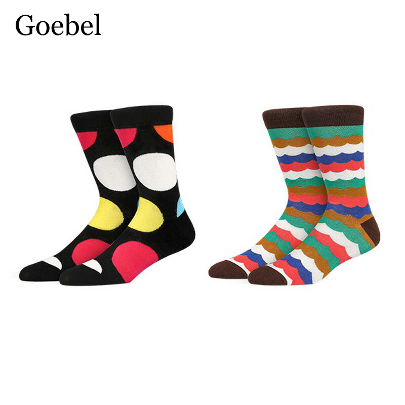 

Men Cotton Socks Fashion High Tube Man's Socks Fashion High Quality Male Casual 2Pairs/lot=4pieces, Caiseyuanquan b