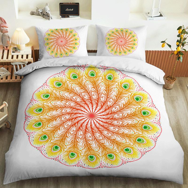 

National style Bohemia 3D Bedding Set Mandala Duvet Cover Set winter bed sheet pillowcase large bedding, Bcw136