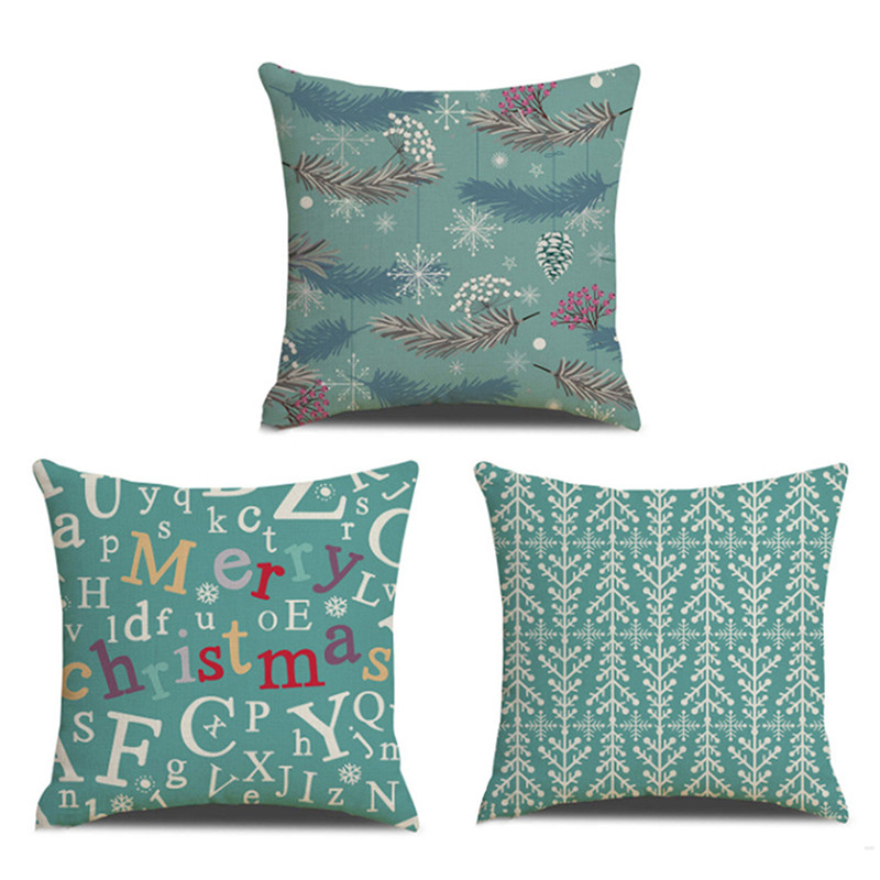 

Christmas Cartoon Old Man Snowflake Linen Hug Pillowcase Office Living Room Sofa Hug Pillowcase Home Decoration Supplies Pillow Case