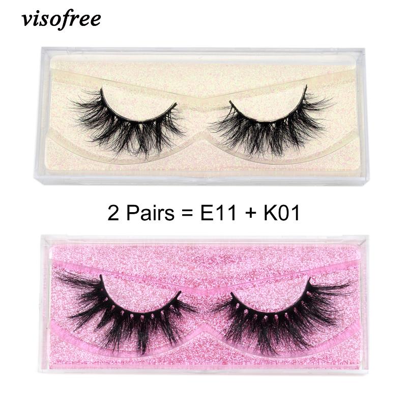 

2 Pairs/lot Visofree Eyelashes Makeup 3D Mink Lashes False Eyelashes Extension Cruel-free Mink Lash Full Volume Lashes Dramatic