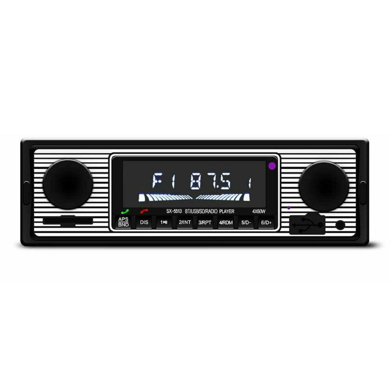 

Vintage Car Bluetooth FM Radio MP3 Player Stereo USB AUX Classic Car Stereo Audio OLED Color Screen Music Media Player