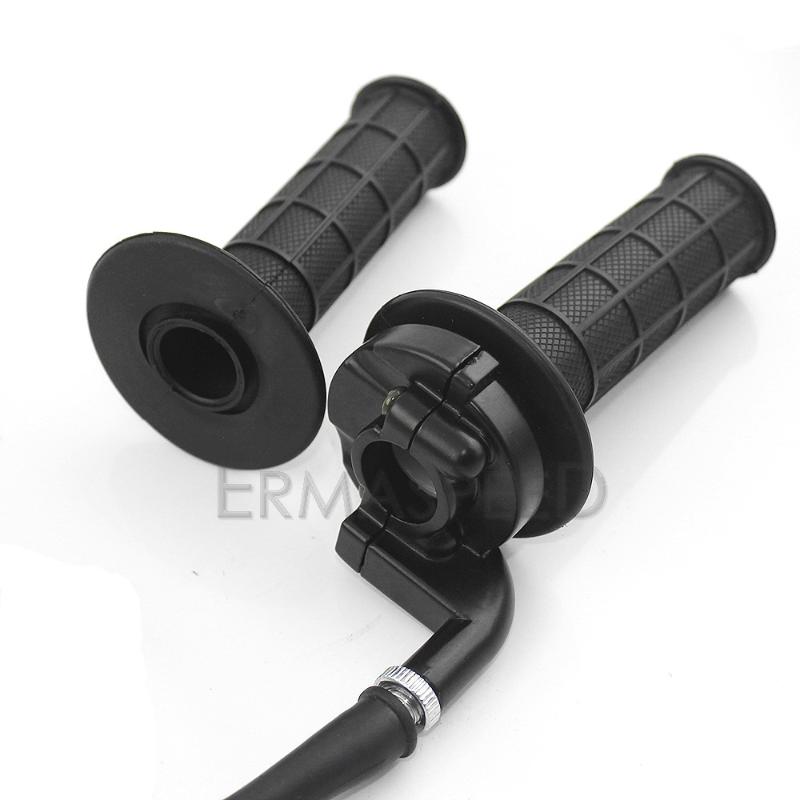 

Motorcycle Grips 7/8" 22mm Handle Throttle Clamp Hand Grip with Twist Cable for 50-250CC ATV Quad Pit